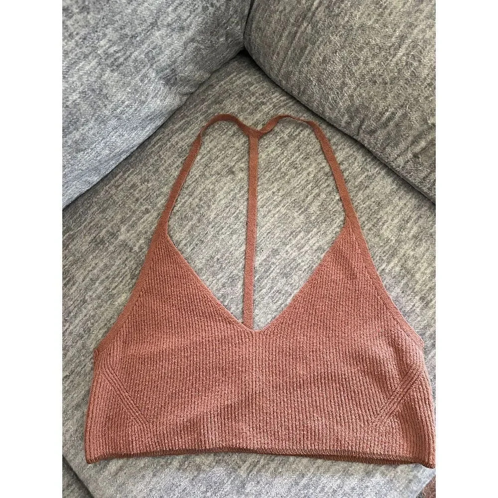 Rag & Bone NEW Soleil Crop Top Tank Size Xl Womens In Brown - Picture 3 of 8